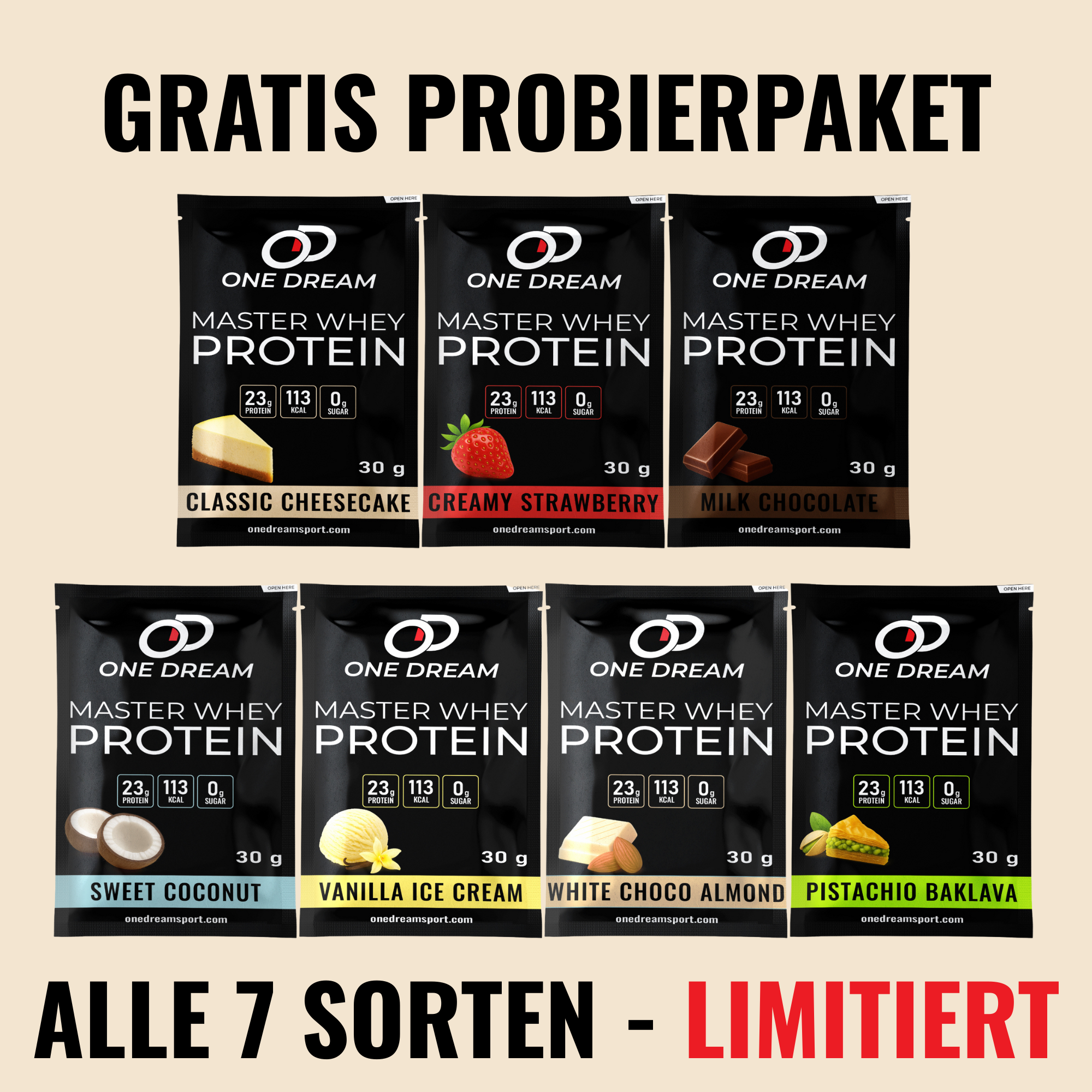 Gratis 5er Proben-Set – Master Whey Protein